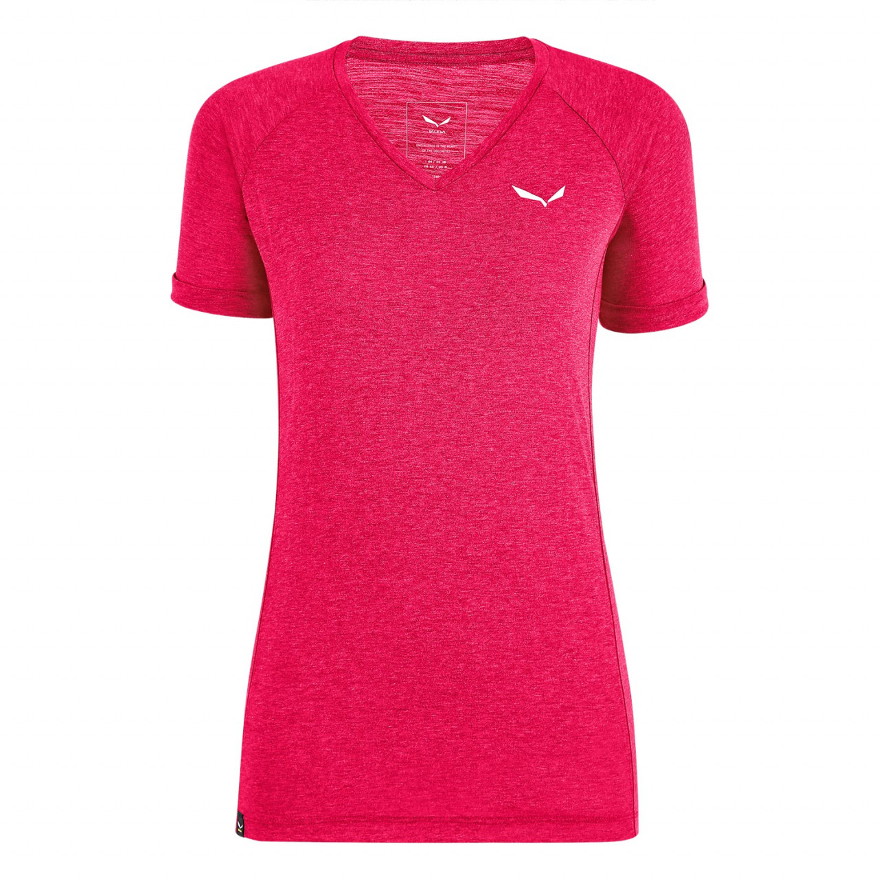 T-Shirts Salewa Puez Melange Dry V-Neck Mulher Rosa 061HGMOCX